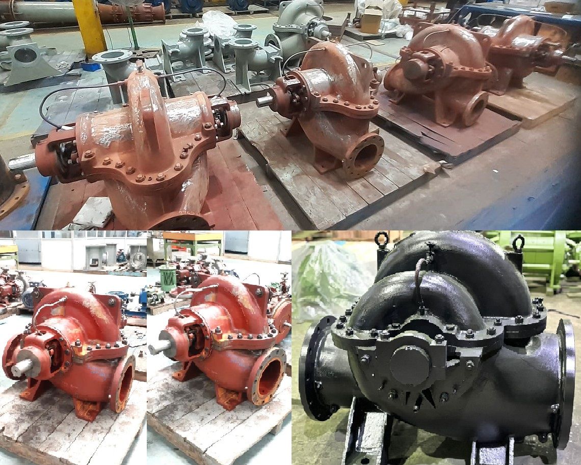 bom hai cua hut dau roi bơm 2 cửa hút đầu rời